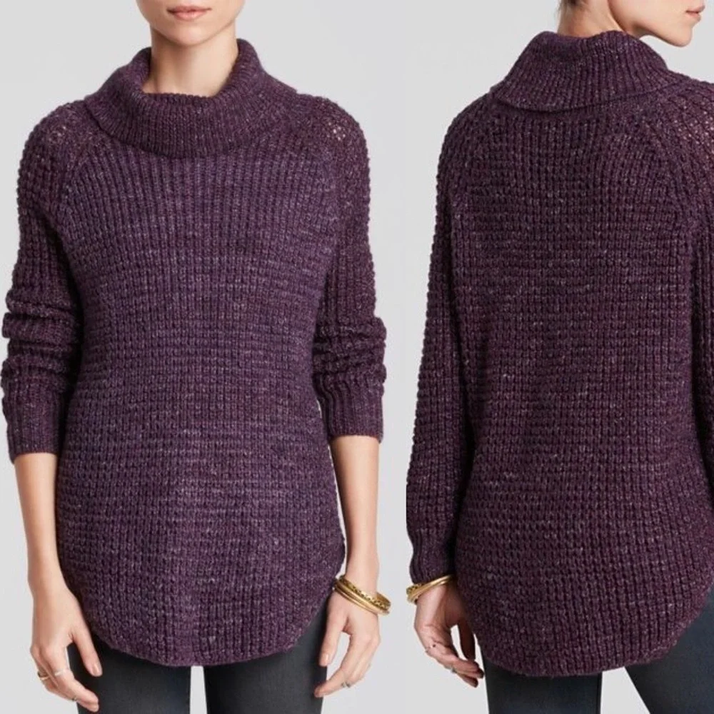 Free People Dylan Tweedy Turtleneck Pullover M